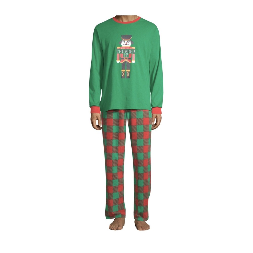Mens Sleepy Nites Size‎ Large Crushed It Nut Cracker Pajama Set Msrp $42